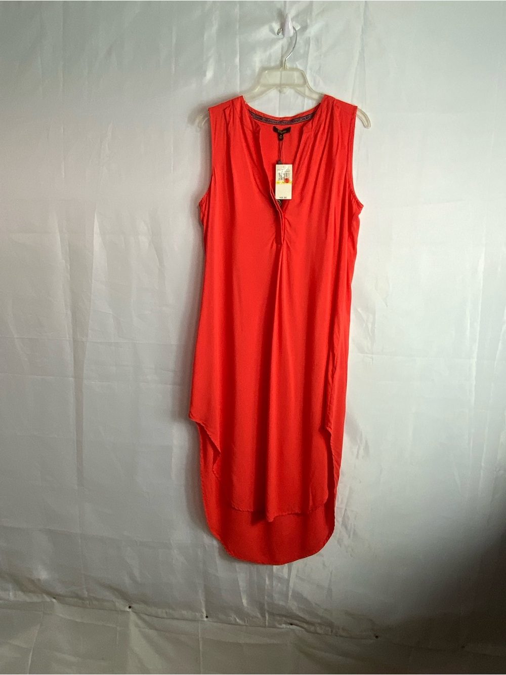 Sleeveless V-Neck Orange dress